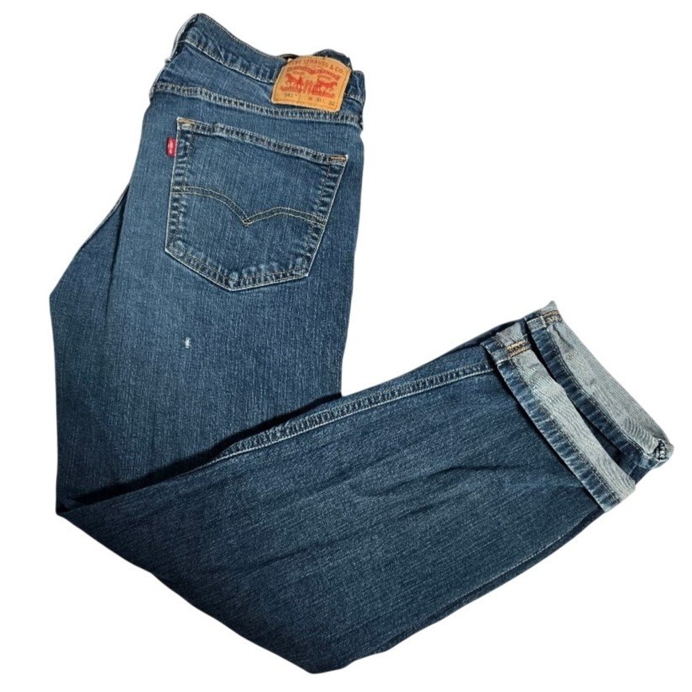 Levis 541‎ Athletic Taper Mens Jeans 36x32 Blue Denim Stretch 18181-0017.  620